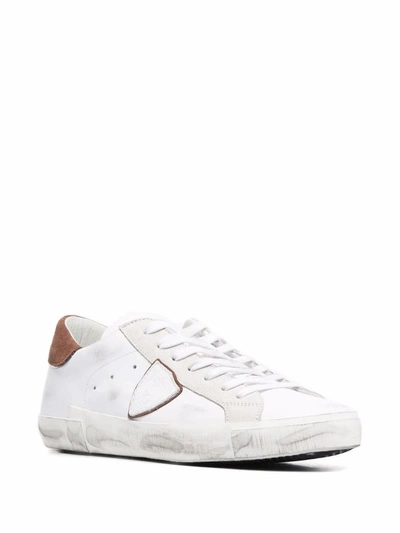 Shop Philippe Model Men's White Leather Sneakers