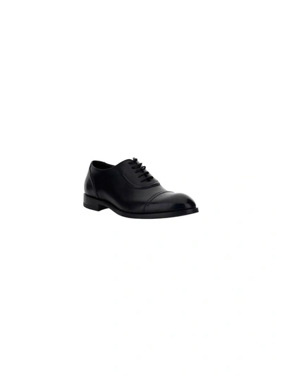 Shop Ermenegildo Zegna Men's Black Other Materials Lace-up Shoes