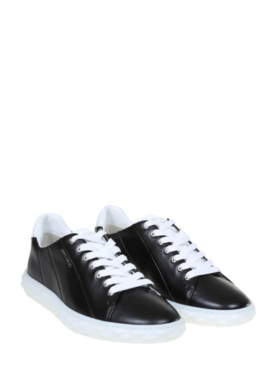 Shop Jimmy Choo Men's Black Leather Sneakers