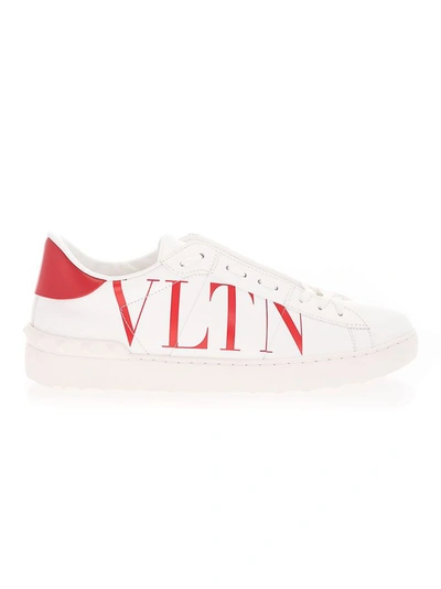 Shop Valentino Garavani Men's White Leather Sneakers