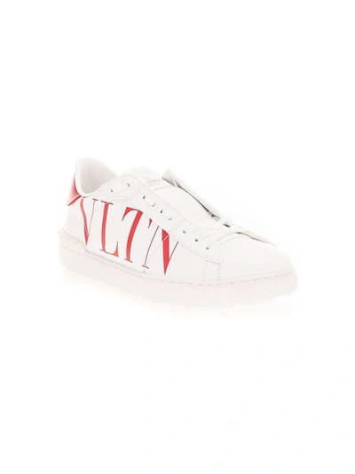 Shop Valentino Garavani Men's White Leather Sneakers