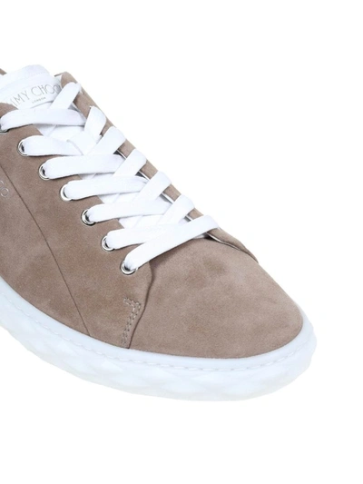 Shop Jimmy Choo Men's Beige Leather Sneakers