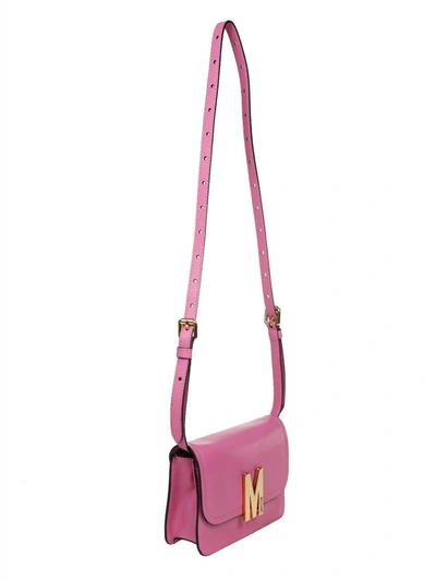 Shop Moschino Women's Pink Leather Shoulder Bag