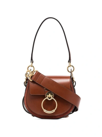 Shop Chloé Women's Brown Leather Shoulder Bag