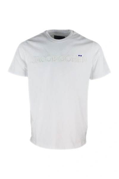 Shop Jacob Cohen Men's White Cotton T-shirt