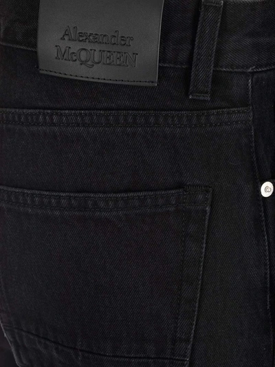 Shop Alexander Mcqueen Men's Black Other Materials Jeans