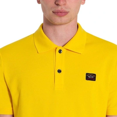 Shop Paul & Shark Men's Yellow Cotton Polo Shirt