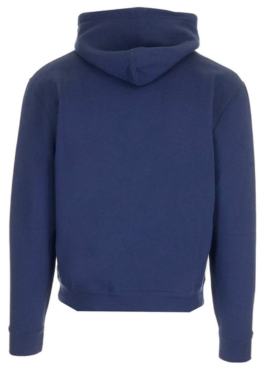 Shop Saint Laurent Men's Blue Cotton Sweatshirt