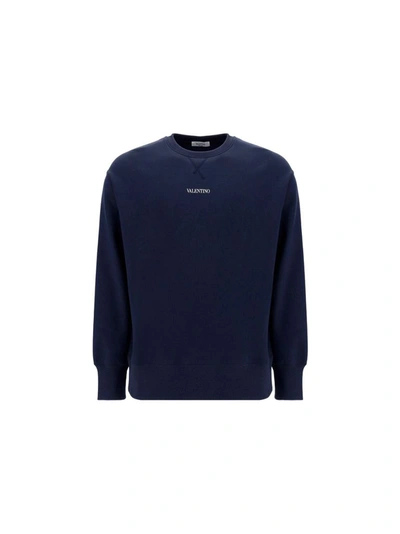 Shop Valentino Men's Blue Other Materials Sweatshirt