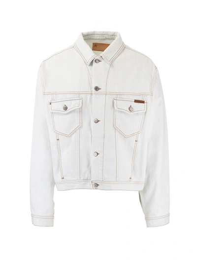 Shop Golden Goose Men's White Cotton Jacket
