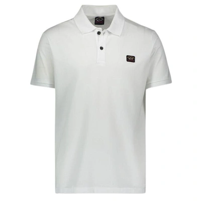 Shop Paul & Shark Men's White Cotton Polo Shirt