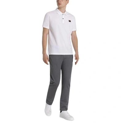 Shop Paul & Shark Men's White Cotton Polo Shirt