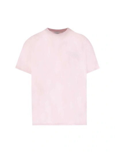 Shop Burberry Men's Pink Cotton T-shirt