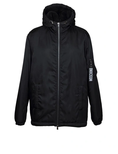 Shop Moschino Men's Black Polyester Outerwear Jacket