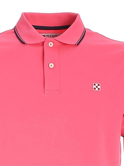 Shop Mc2 Saint Barth Men's Pink Cotton Polo Shirt