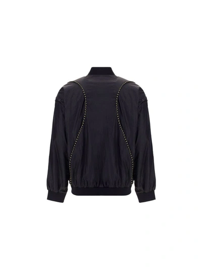 Shop Fendi Men's Black Polyester Outerwear Jacket