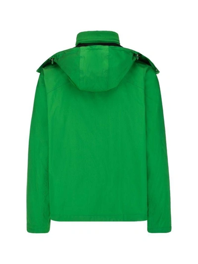 Shop Bottega Veneta Men's Green Polyamide Outerwear Jacket