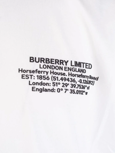 Shop Burberry Men's White Cotton T-shirt