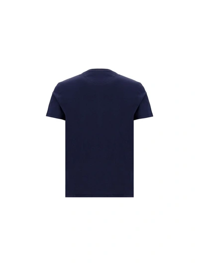 Shop Valentino Men's Blue Cotton T-shirt