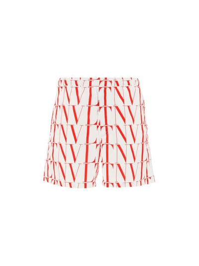 Shop Valentino Men's White Polyester Trunks