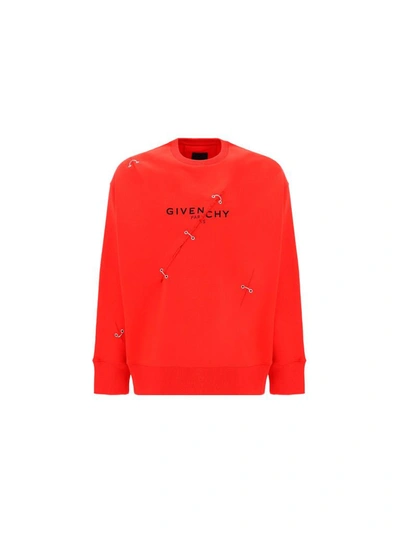 Shop Givenchy Men's Red Cotton Sweatshirt