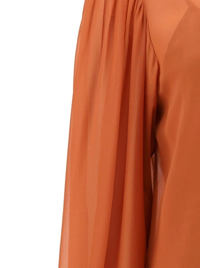 Shop Tory Burch Women's Orange Silk Blouse