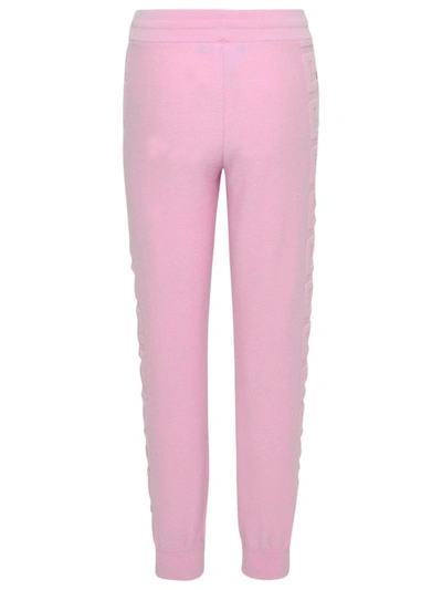 Shop Versace Women's Pink Wool Joggers