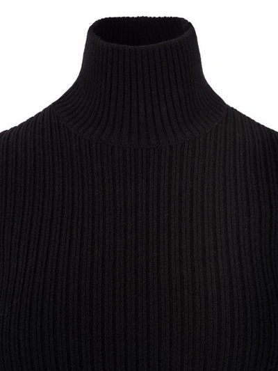 Shop Bottega Veneta Women's Black Wool Dress