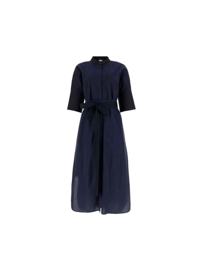 Shop Loewe Women's Blue Cotton Dress