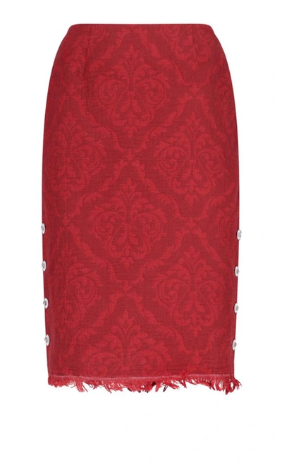 Shop Marine Serre Women's Red Polyester Skirt