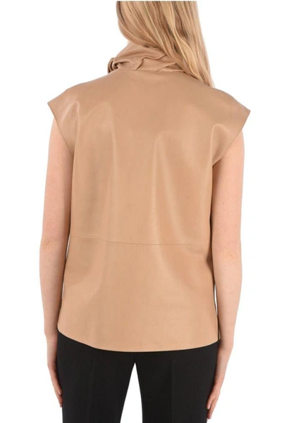 Shop Givenchy Women's Beige Leather Top
