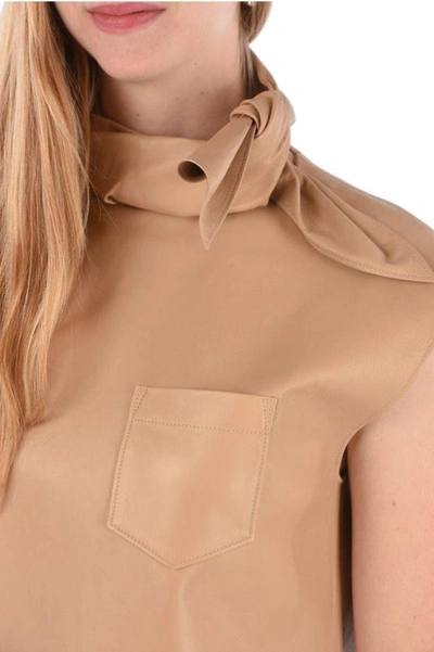 Shop Givenchy Women's Beige Leather Top