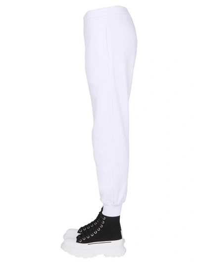Shop Alexander Mcqueen Women's White Cotton Pants