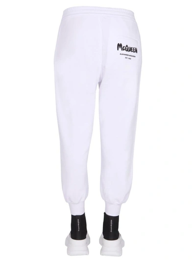 Shop Alexander Mcqueen Women's White Cotton Pants
