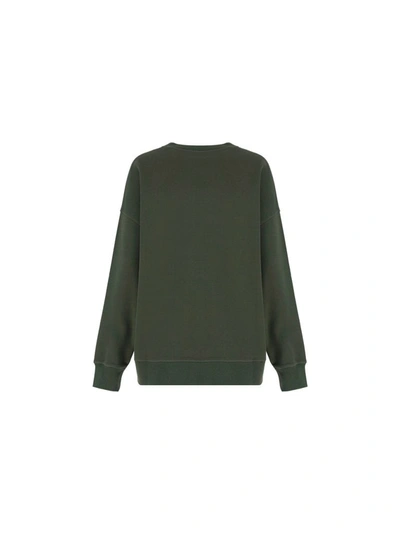 Shop Alexander Mcqueen Women's Green Cotton Sweatshirt