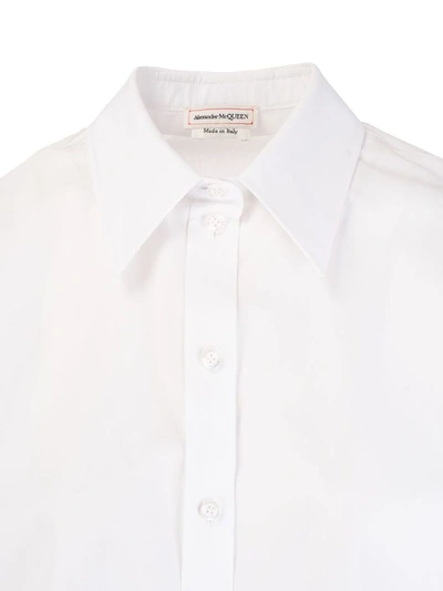 Shop Alexander Mcqueen Women's White Silk Shirt