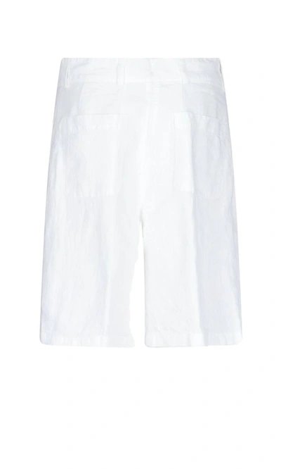 Shop Aspesi Women's White Linen Shorts