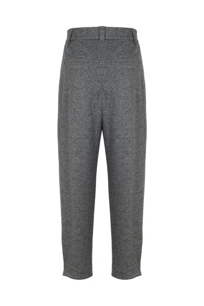 Shop Brunello Cucinelli Women's Grey Cashmere Pants