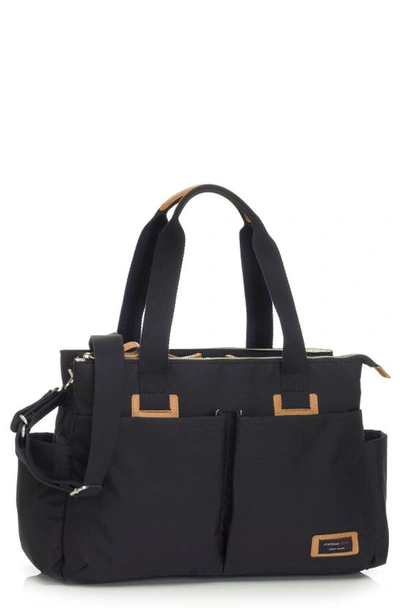 Shop Storksak Diaper Shoulder Bag In Black