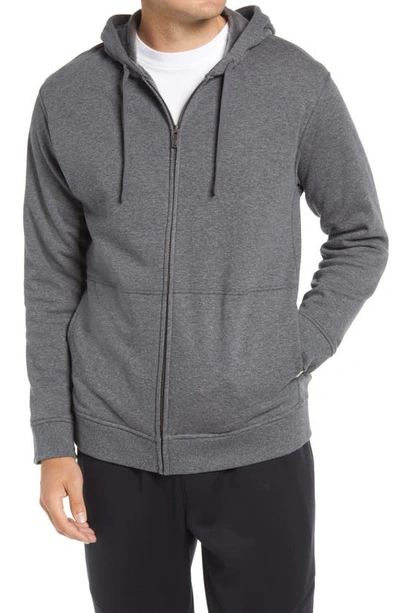 Shop Ugg Gordon Zip Hoodie In Charcoal Heather