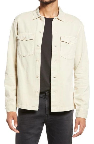 Shop Allsaints Spotter Button-up Shirt Jacket In Cloudy Taupe