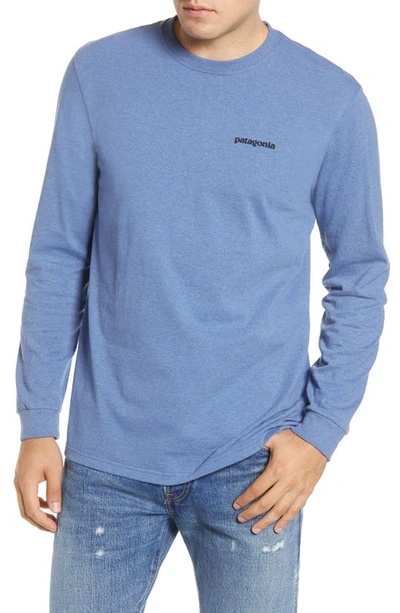 Shop Patagonia Fitz Roy Bison Responsibili-tee T-shirt In Wooly Blue