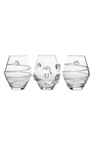 Juliska 3-piece Amalia & Florence Assorted Mini Glass Vases In Clear