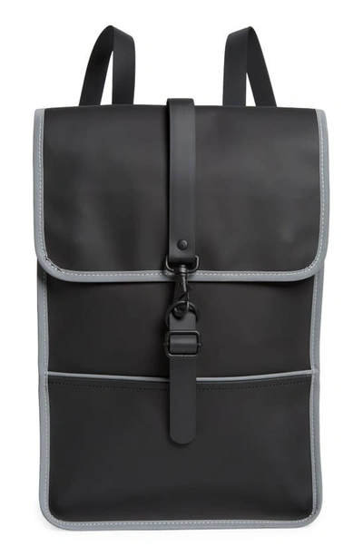 Shop Rains Mini Waterproof Backpack In Black Reflective