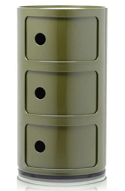 Shop Kartell Componibili Set Of Drawers In Green