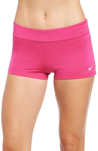 Shop Nike Swim Kick Shorts In Fireberry