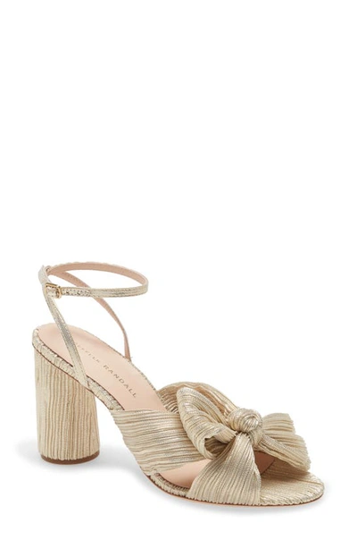 Shop Loeffler Randall Camellia Knotted Sandal In Platinum