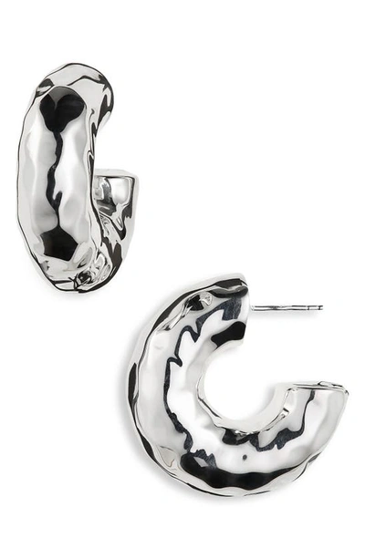 Shop Ippolita Rock Candy Classico Hoop Earrings In Silver