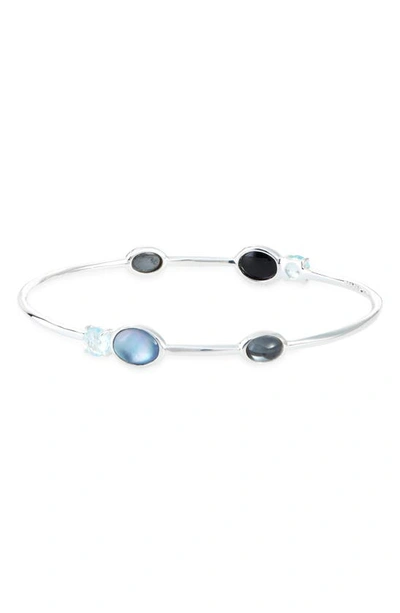 Shop Ippolita Rock Candy Luce Station Bangle In Silver