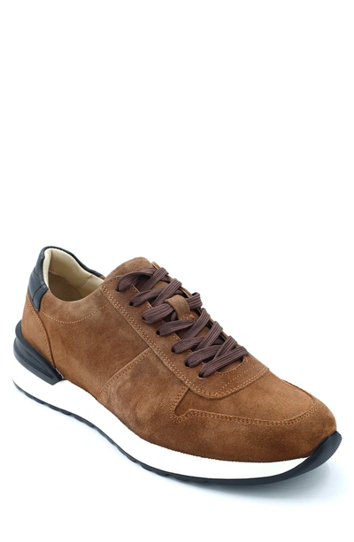 Shop Vellapais Vellepais Reggie Leather Sneaker In Medium Brown